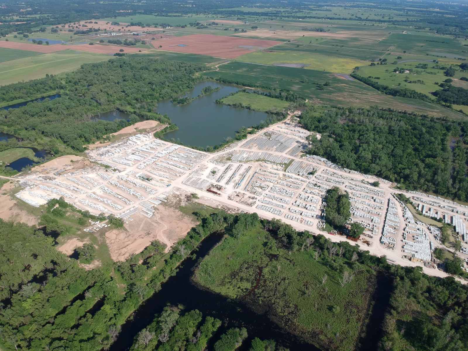 DJI_0458-scaled aerial view of manufacturing facility