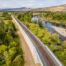 back-to-back T-Walls supporting railroad tracks